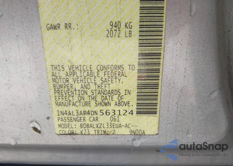 2013 Nissan Altima 2.5 Sl from USA, damaged, VIN 1N4AL3AP4DN563124